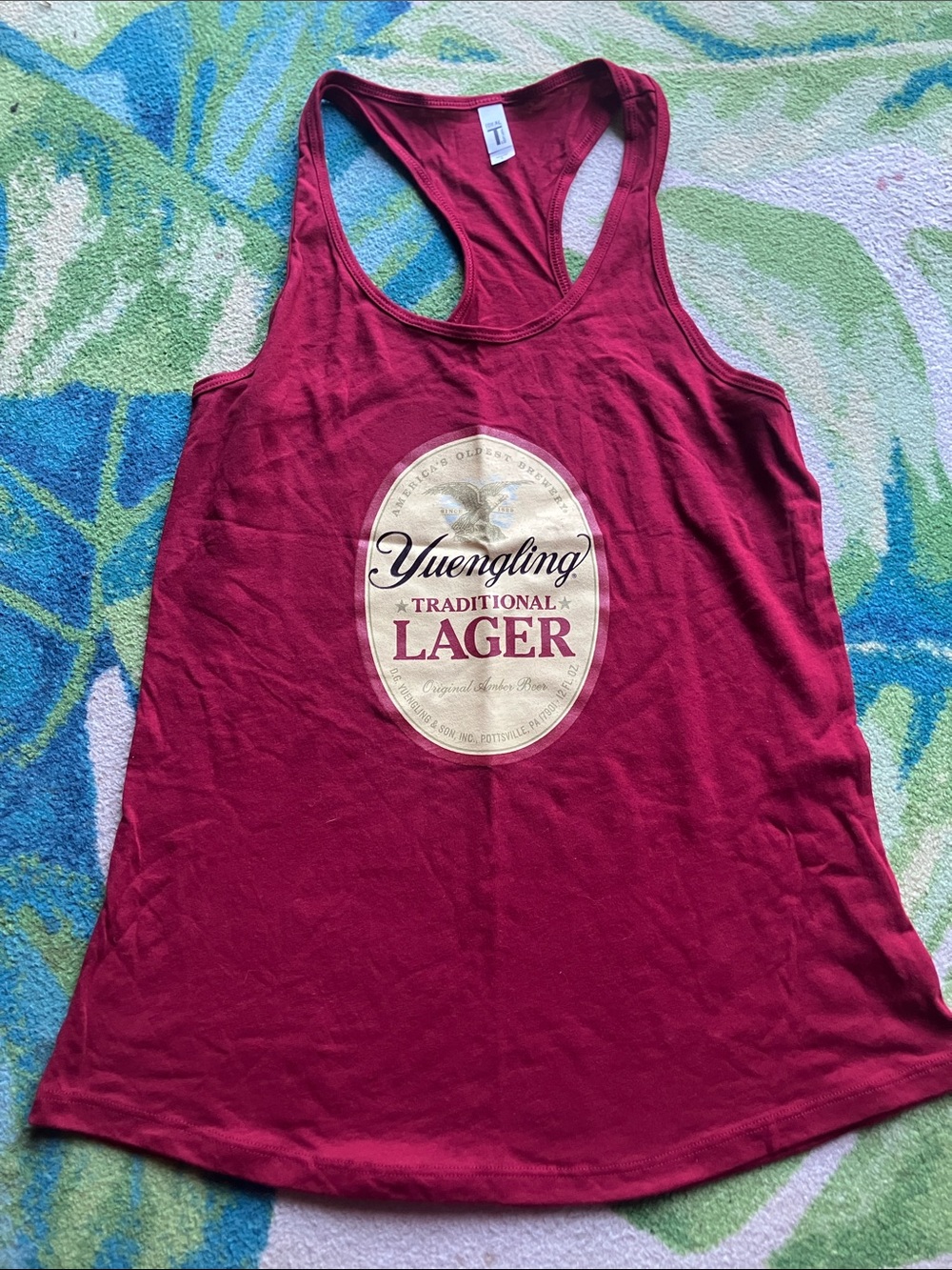 Maroon Traditional Lager Logo Racerback Tank Top